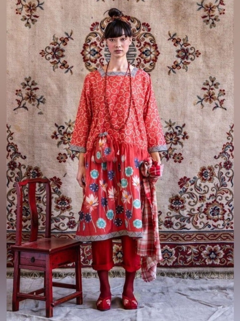 Gudrun Sjoden Lotus Dress Silk Blend Size XS Oversized Fits S as well